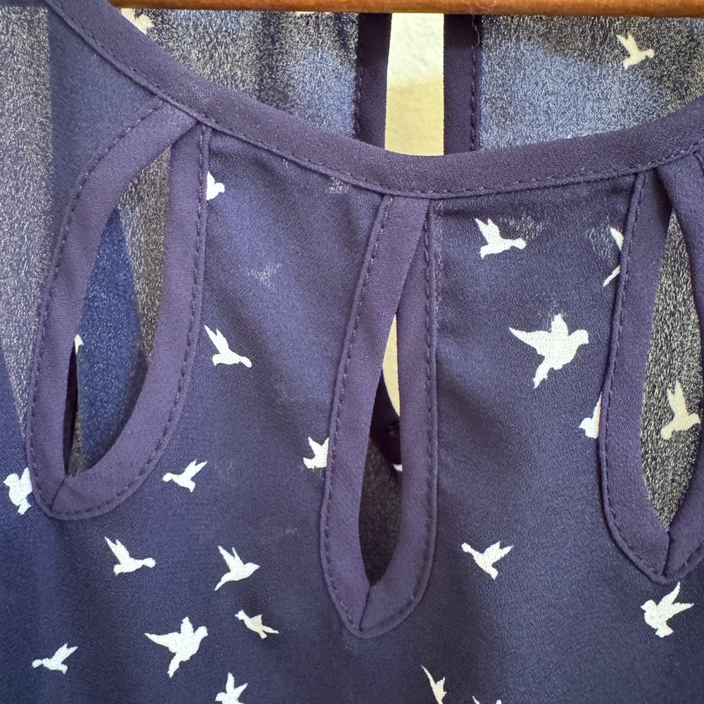 Papermoon Navy Patterned Top - Picture 5 of 5